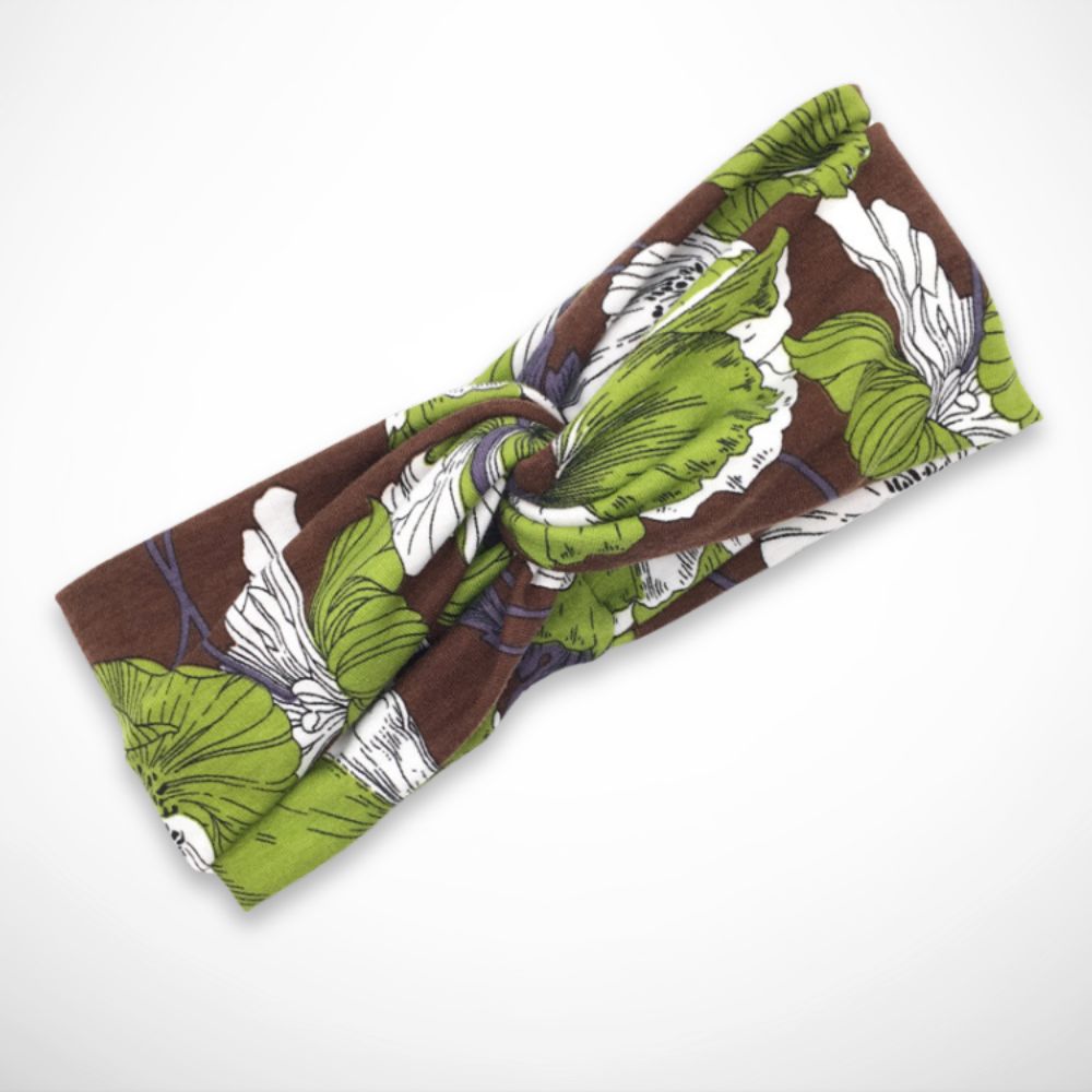 Lysa Headband – wide floral fabric headband with twisted effect