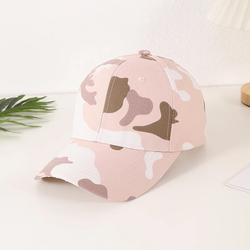 casquette motif militaire rose