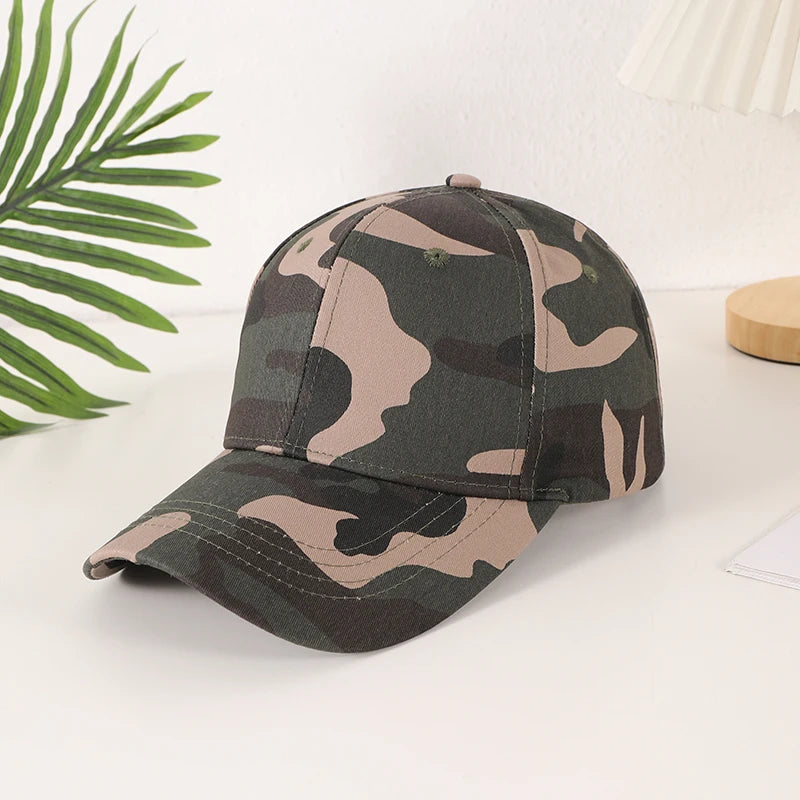 casquette motif militaire brun