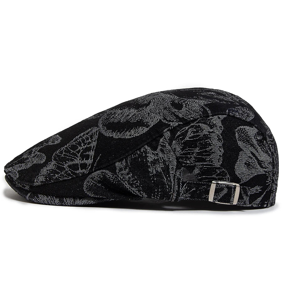 casquette plate jeans noir