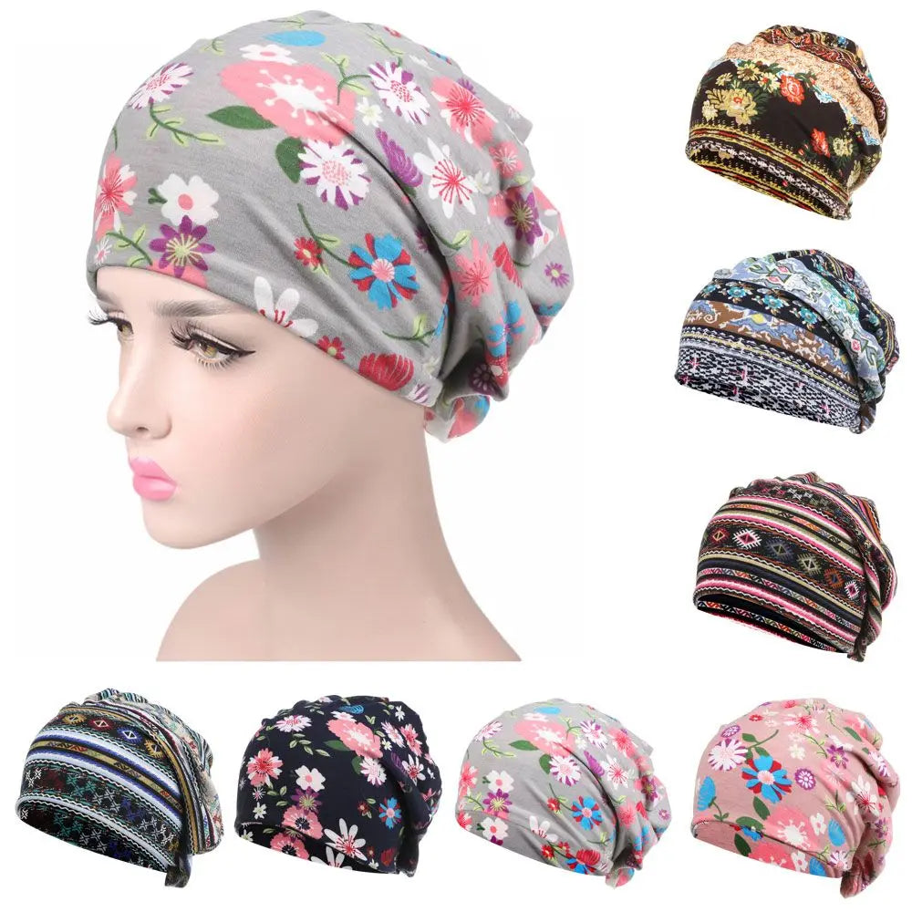 bonnet de chimiothérapie coloré