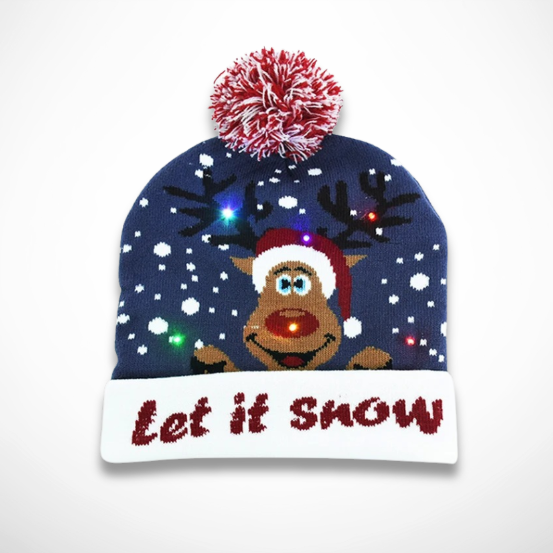 Bonnet Noël Lumineux Bleus