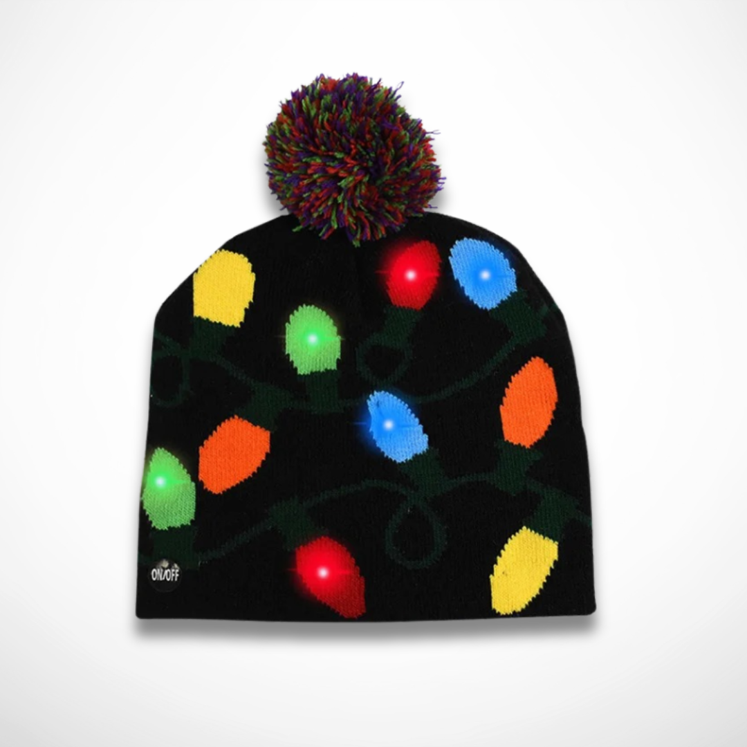 Bonnet Noël Lumineux Bleus