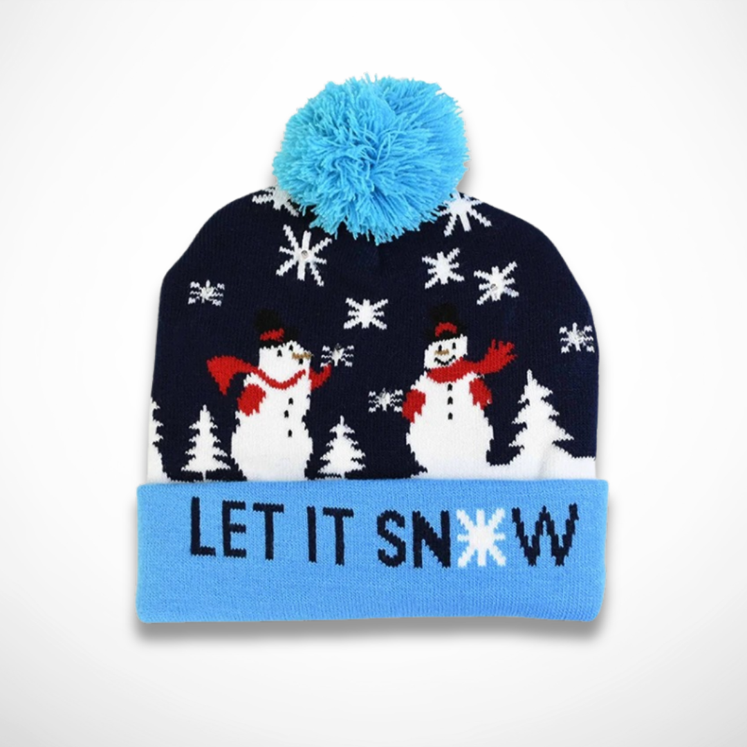 Bonnet Noël Lumineux Bleus