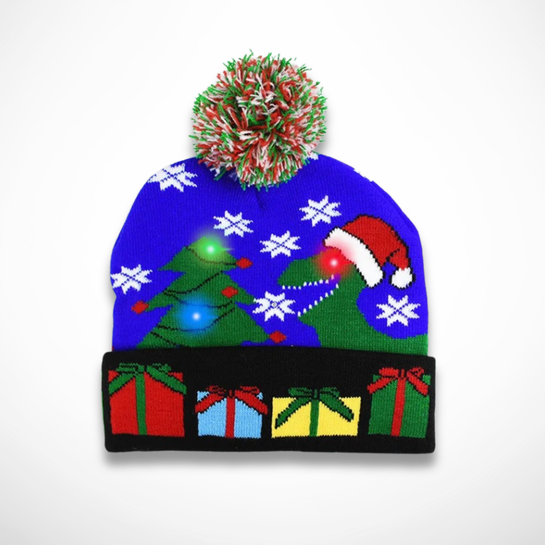 Bonnet Noël Lumineux Bleus