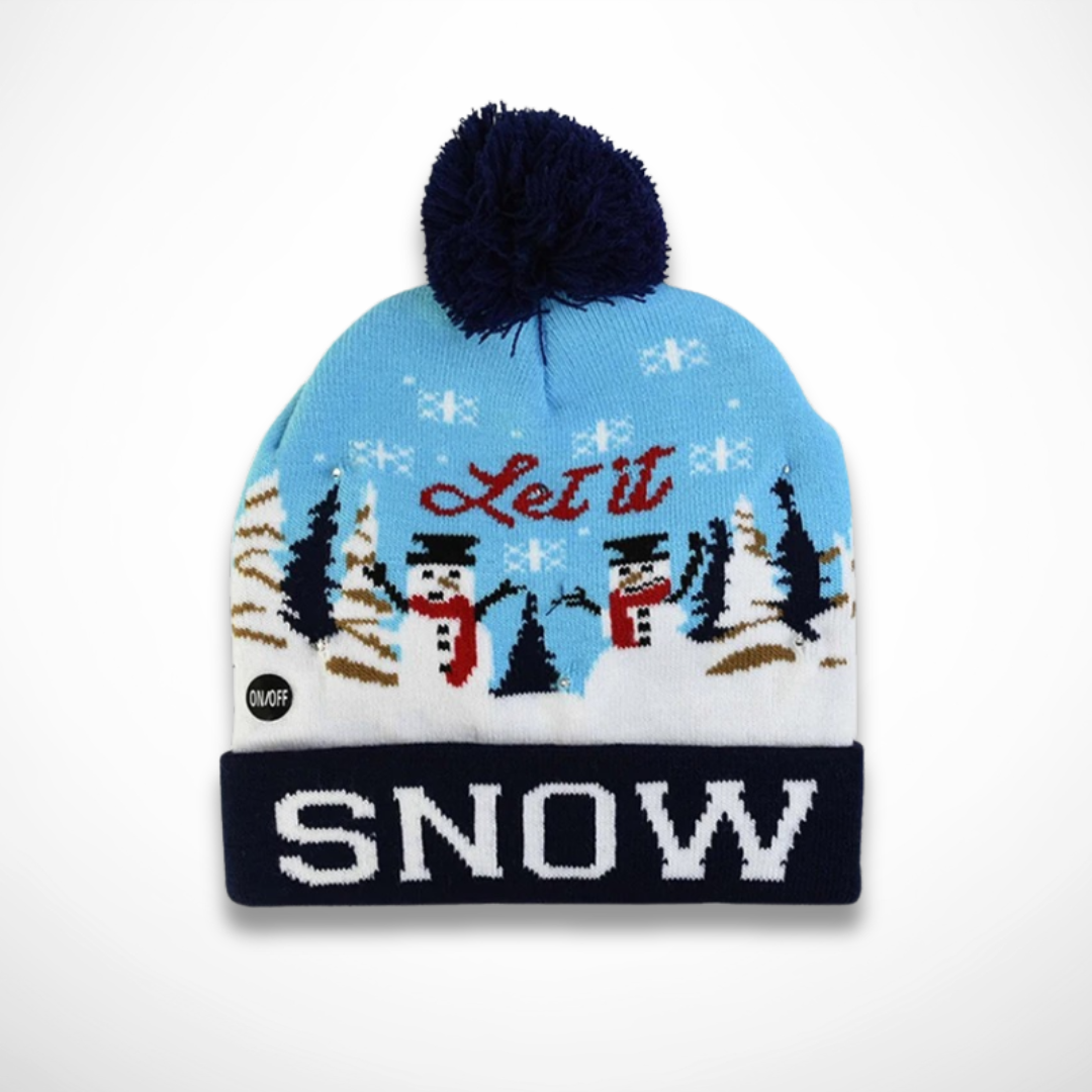Bonnet Noël Lumineux Bleus