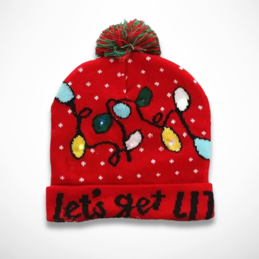Bonnet <br> Bonnet de Noël Lumineux Rouge