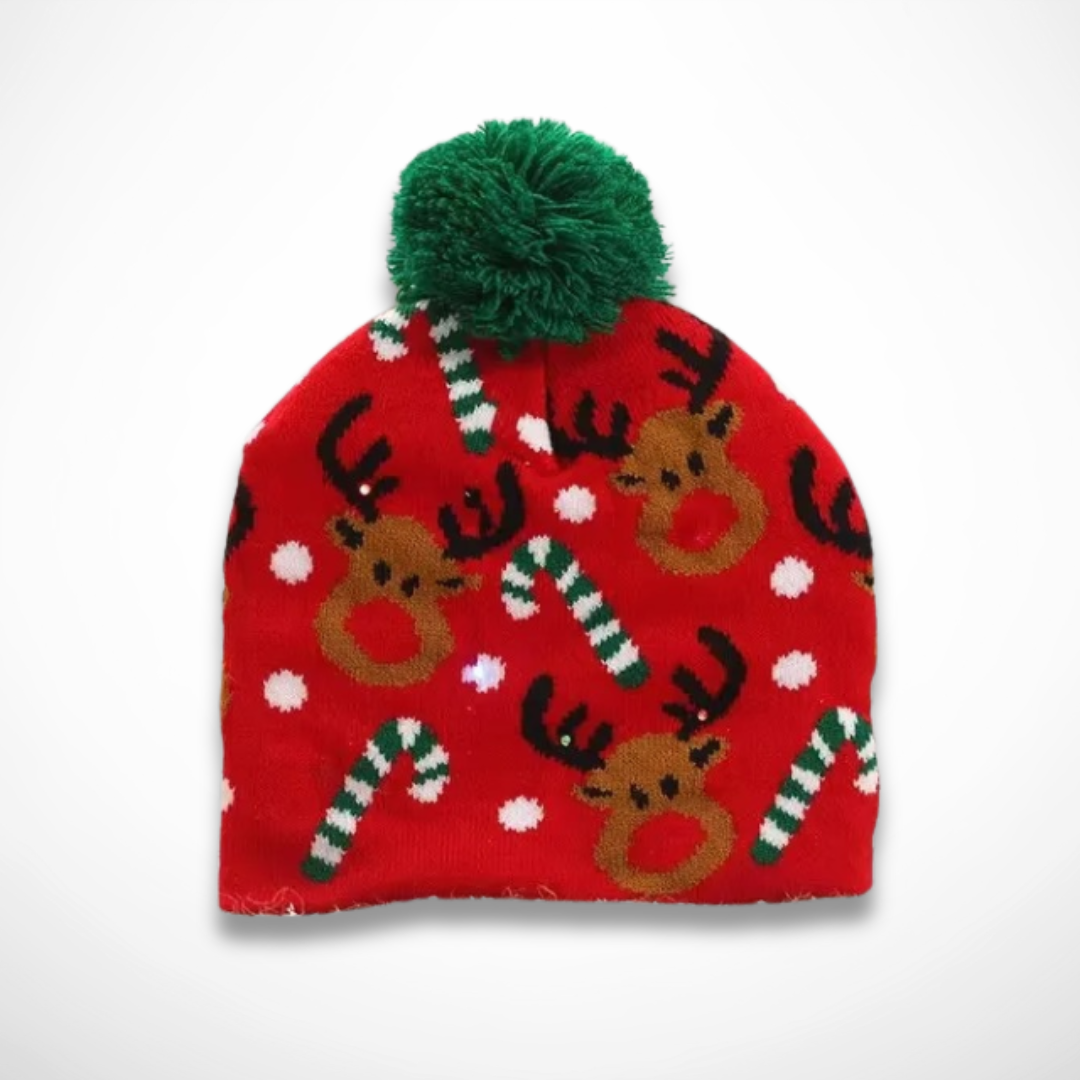 Bonnet <br> Bonnet de Noël Lumineux Rouge