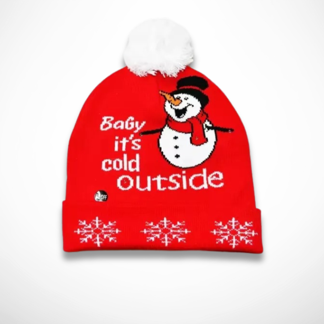 Bonnet <br> Bonnet de Noël Lumineux Rouge