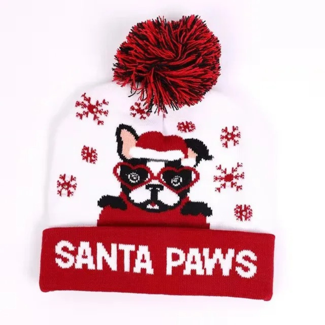Bonnet <br> Bonnet de Noël Lumineux Rouge