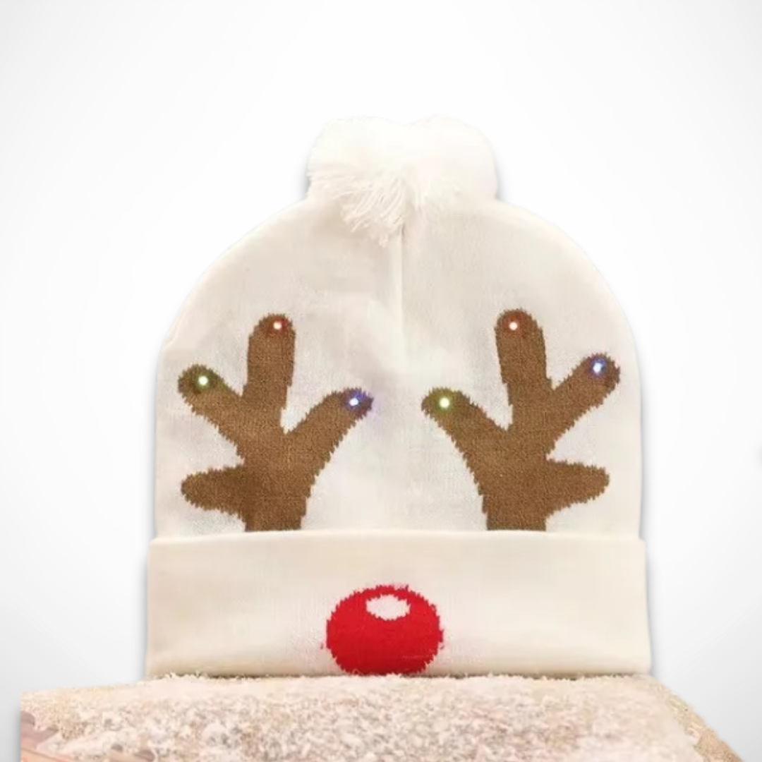 Bonnet <br> Bonnet de Noël Lumineux Rouge