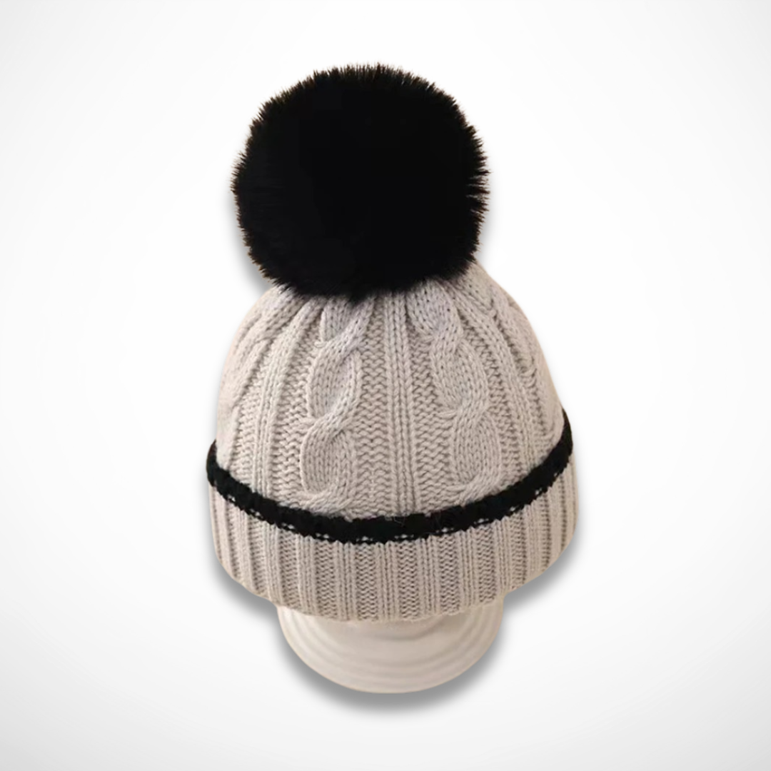 Bonnet Pompon Torsadé