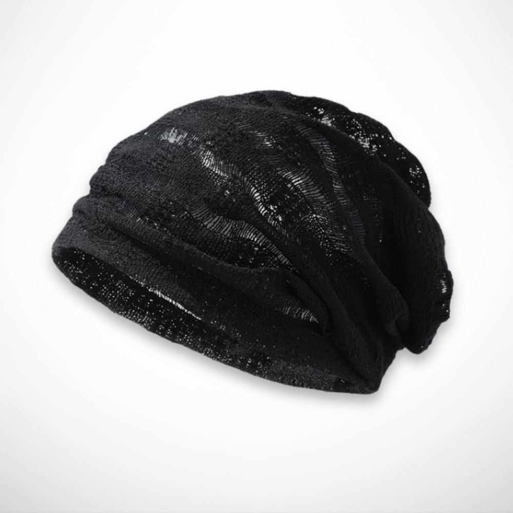 Breeze-Mütze mit Lochmuster – Leichte und atmungsaktive Mütze im Bohème-Stil