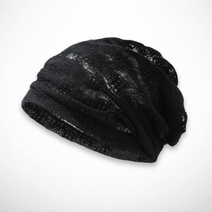 Breeze-Mütze mit Lochmuster – Leichte und atmungsaktive Mütze im Bohème-Stil