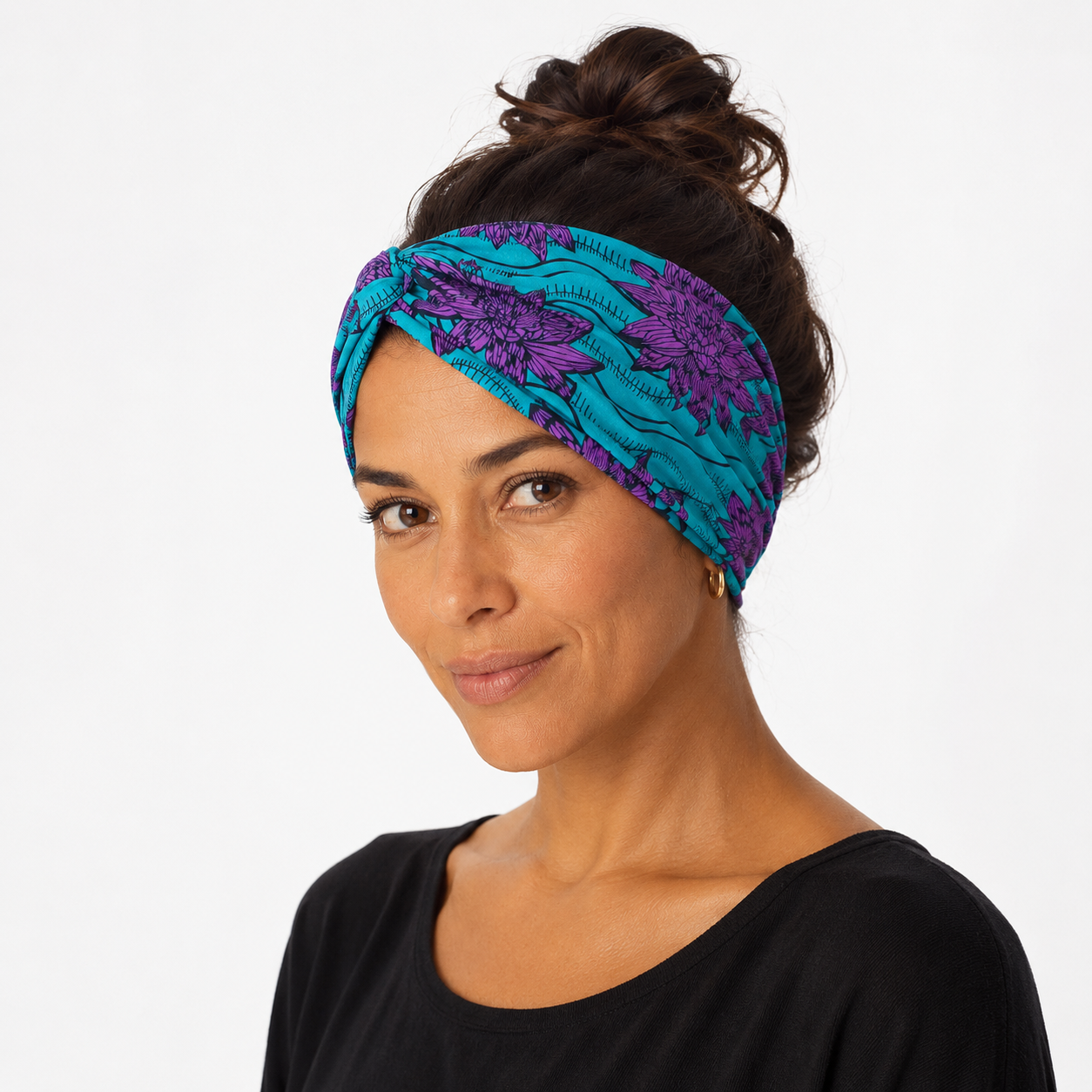 Bandeau Amina – bandeau large imprimé et extensible