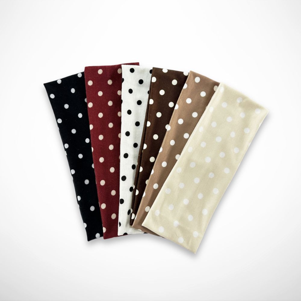 Bandeau Madeleine – bandeau à pois en polyester extensible