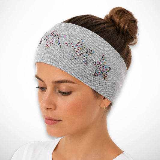 Bandeau Stella – bandeau large à étoiles ornées de strass multicolores