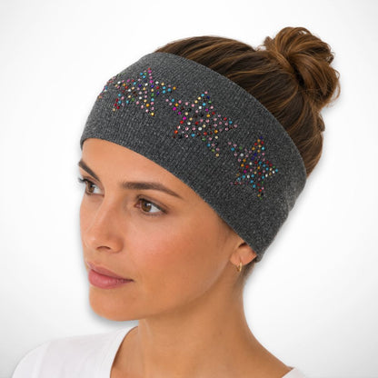 Bandeau Stella – bandeau large à étoiles ornées de strass multicolores