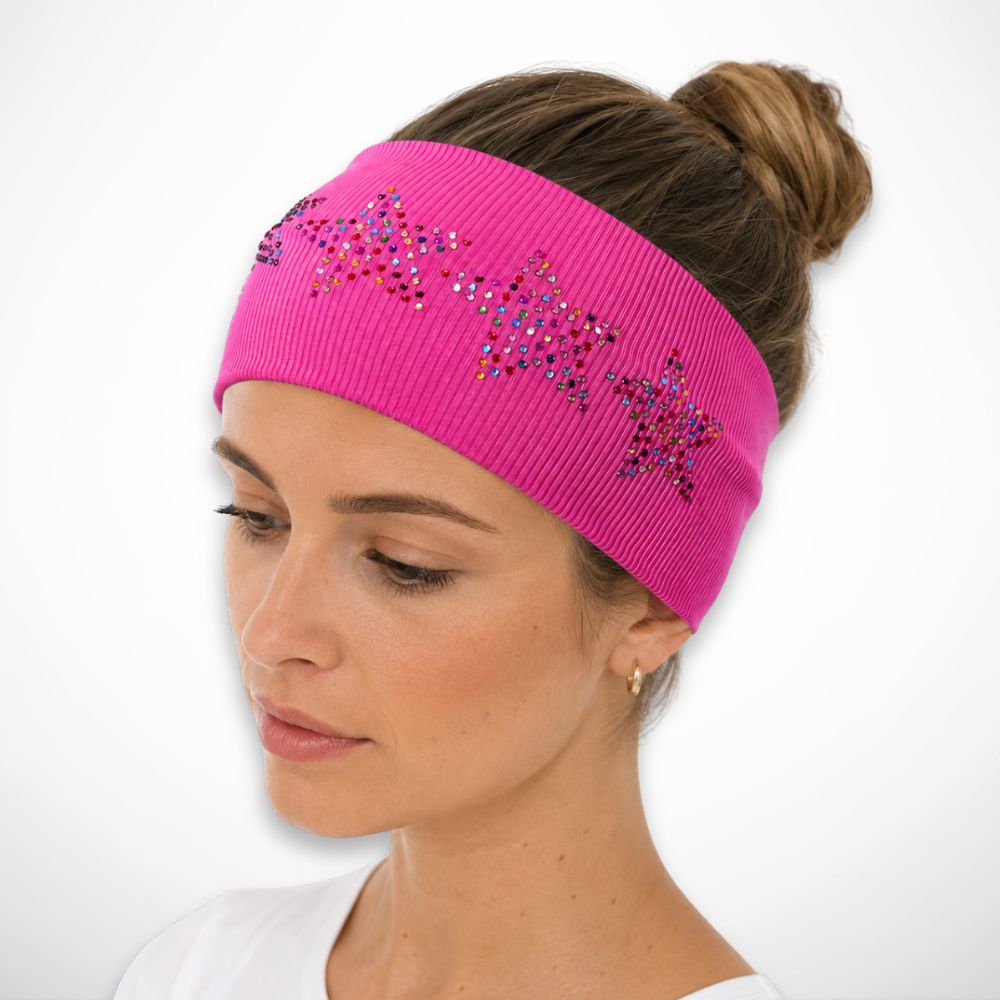 Bandeau Stella – bandeau large à étoiles ornées de strass multicolores