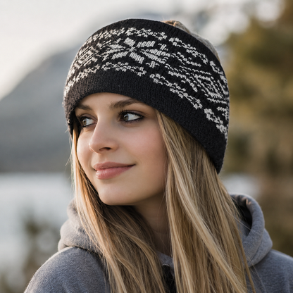 Sanna Headband – wide knitted headband for winter and mid-season