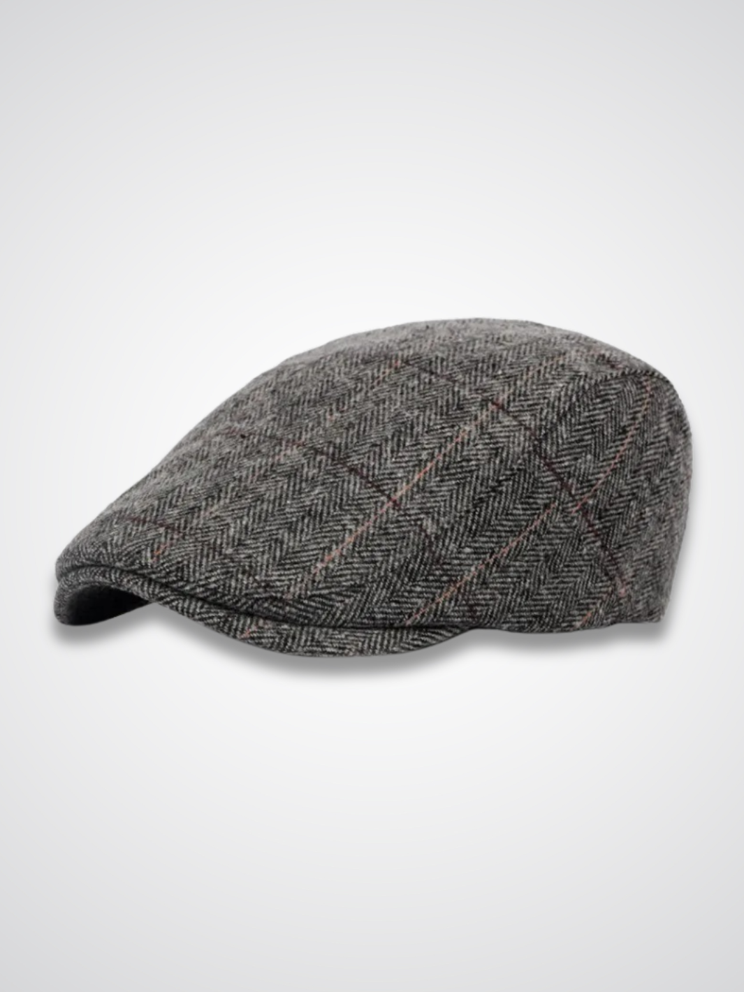 bonnet <br> Béret Georges gris foncé à carreaux