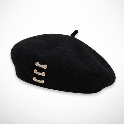 Leonora Beret – Felt beret with decorative cords
