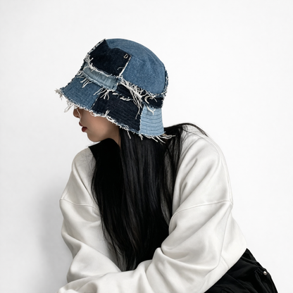 Bob Fray – bob effet denim effiloché au style décontracté