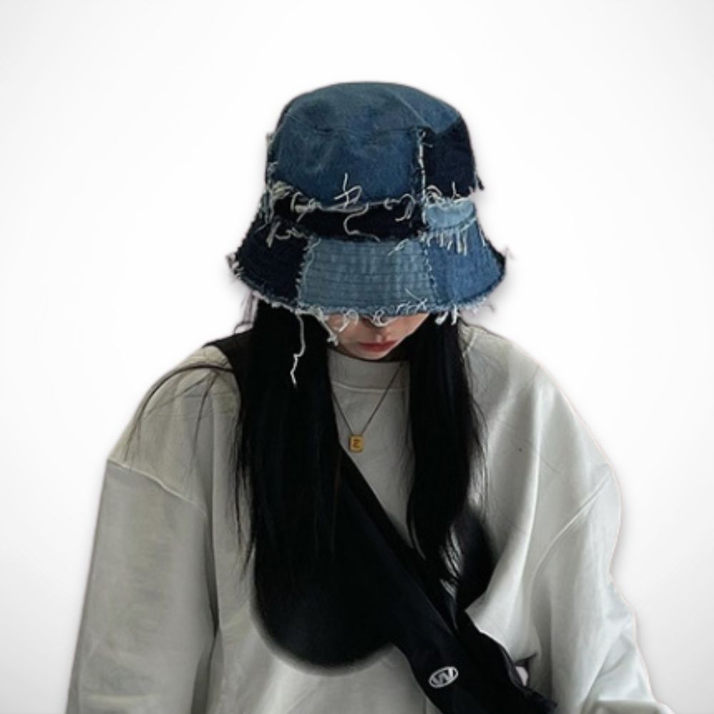 Bob Fray – bob effet denim effiloché au style décontracté