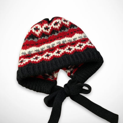 Bonnet-capuche Elna – Bonnet tricoté chaud avec cordelettes