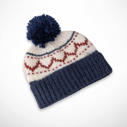 Bonnet Ysel – bonnet à pompon en maille jacquard