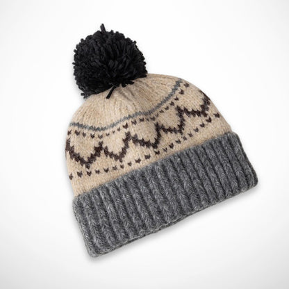 Bonnet Ysel – bonnet à pompon en maille jacquard