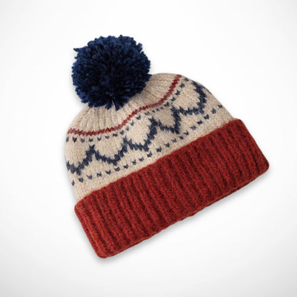 Bonnet Ysel – bonnet à pompon en maille jacquard
