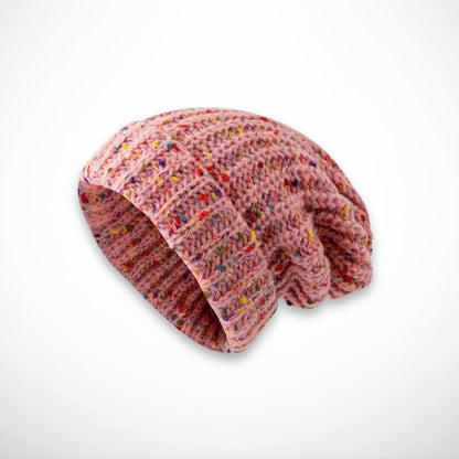 Nolia Beanie – soft knit beanie with colourful details