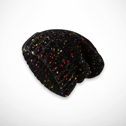 Nolia Beanie – soft knit beanie with colourful details