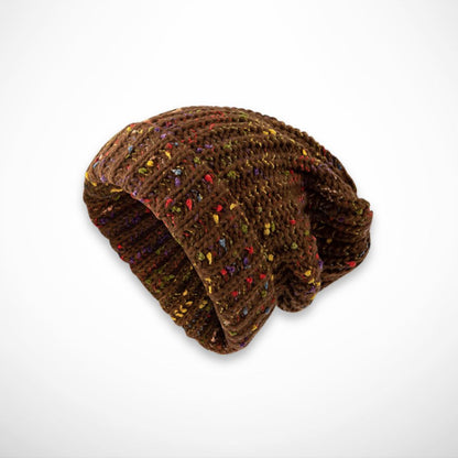 Nolia Beanie – soft knit beanie with colourful details