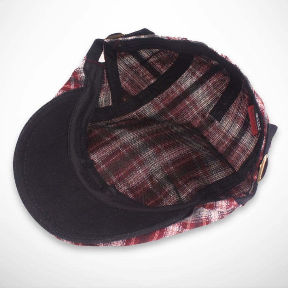 Casquette Finlay – casquette plate légère à carreaux