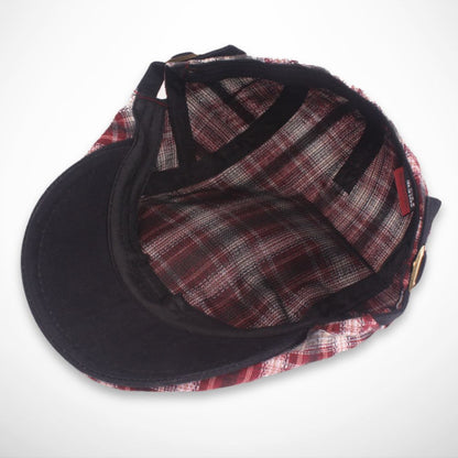 Casquette Finlay – casquette plate légère à carreaux