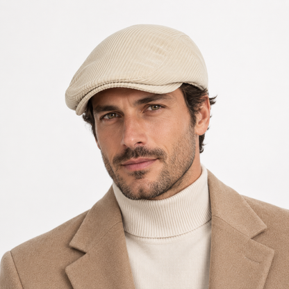 Casquette Basile – Casquette plate en velours côtelé
