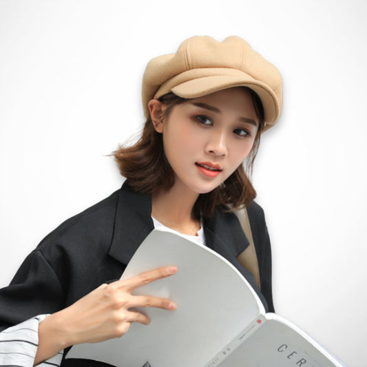 Casquette gavroche Sam – casquette octogonale en feutre au style intemporel