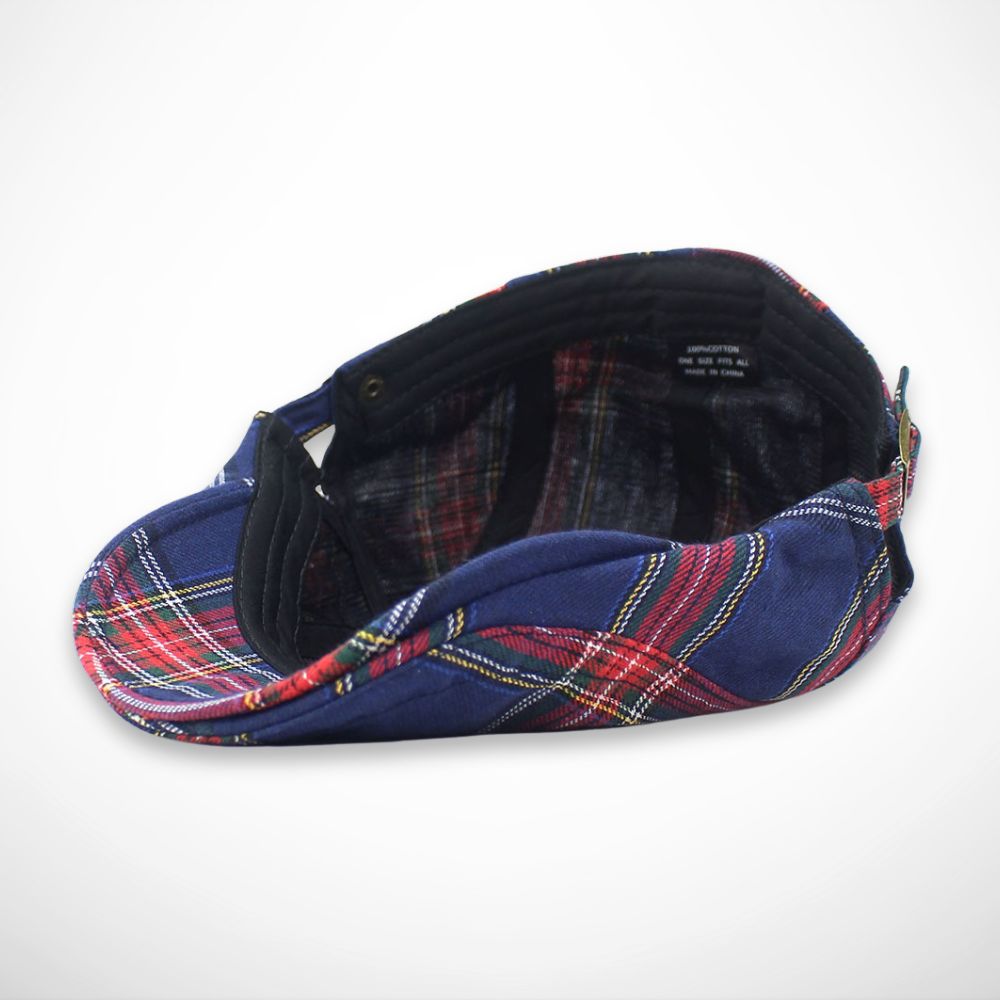 Elvin cap – chequered newsboy cap