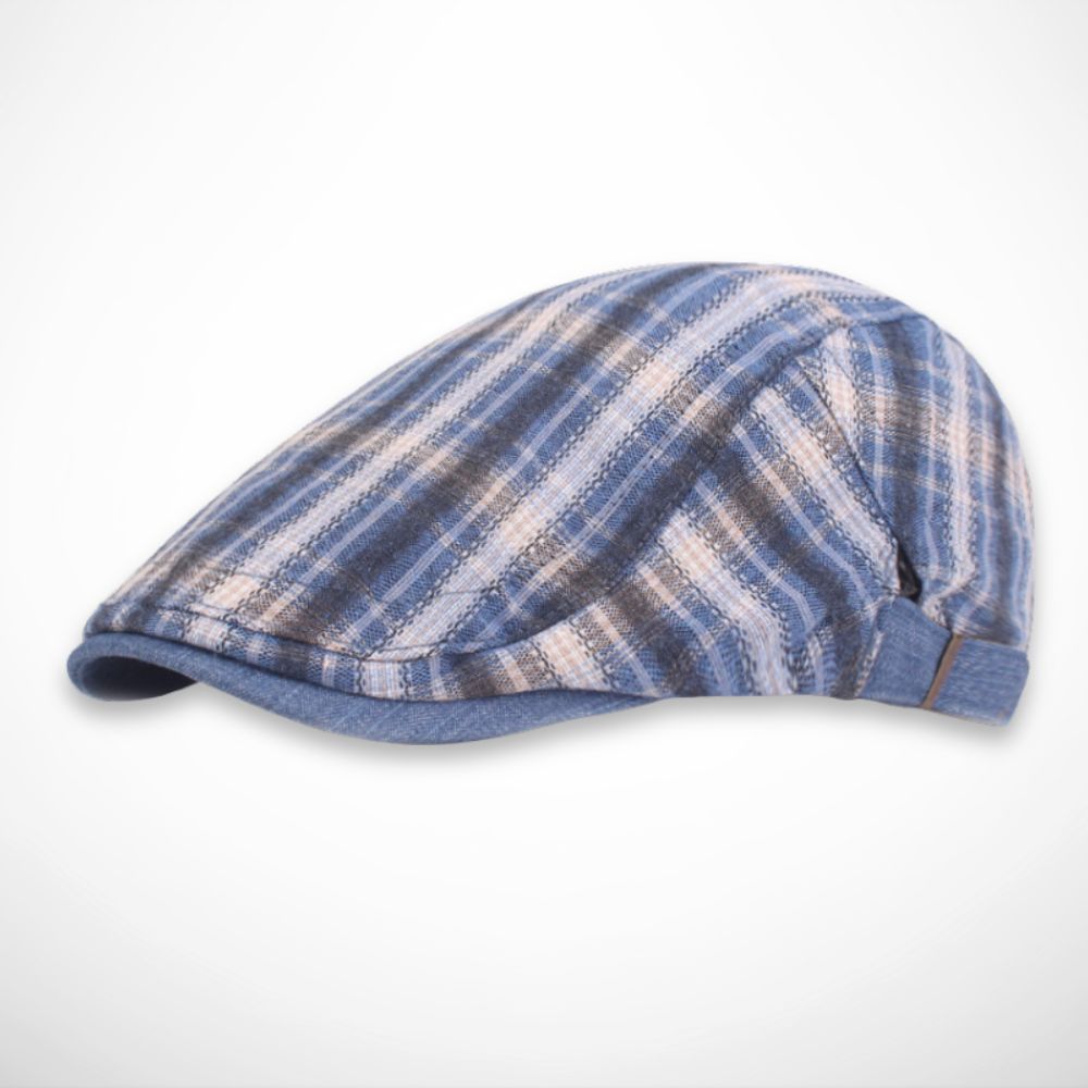 Casquette Finlay – casquette plate légère à carreaux