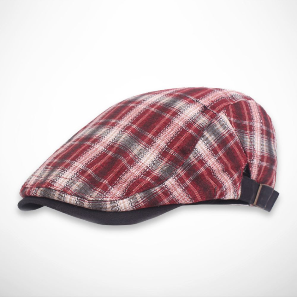 Casquette Finlay – casquette plate légère à carreaux