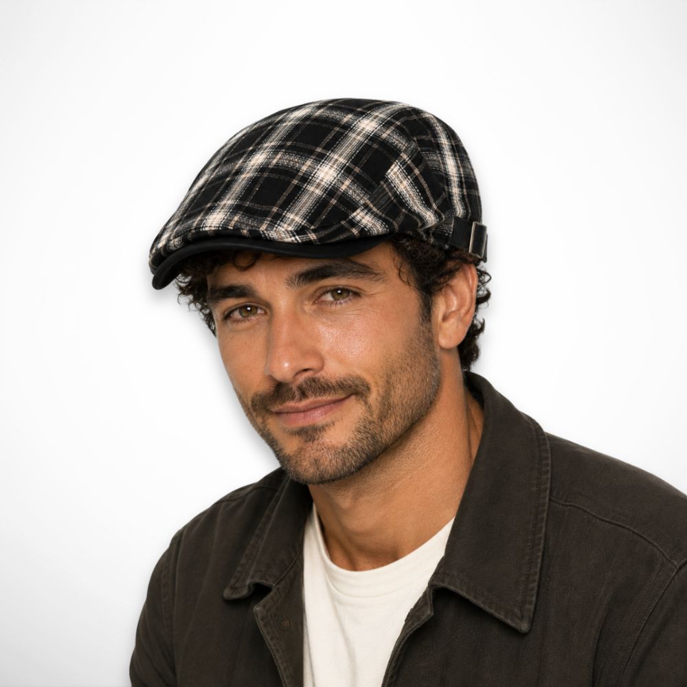 Casquette Finlay – casquette plate légère à carreaux