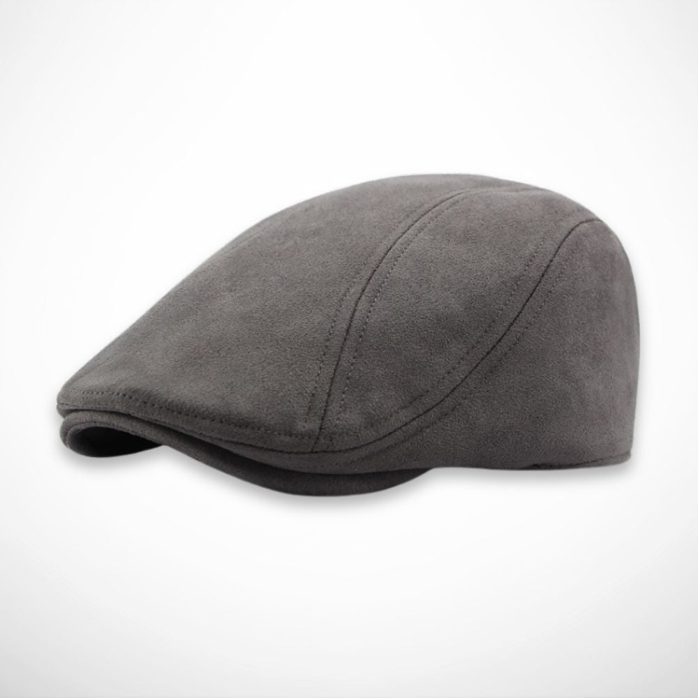Casquette Leander – casquette plate en suédine au style rétro