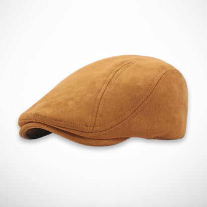 Casquette Leander – casquette plate en suédine au style rétro