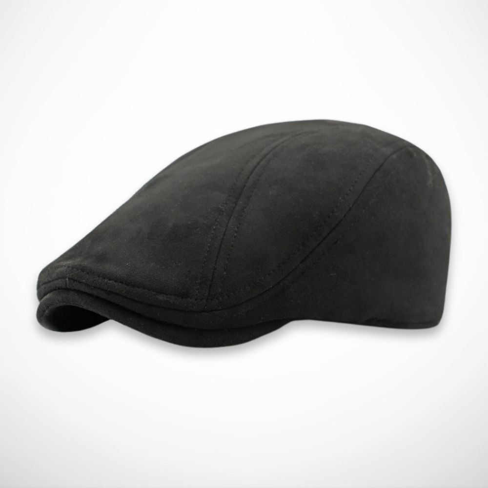 Casquette Leander – casquette plate en suédine au style rétro