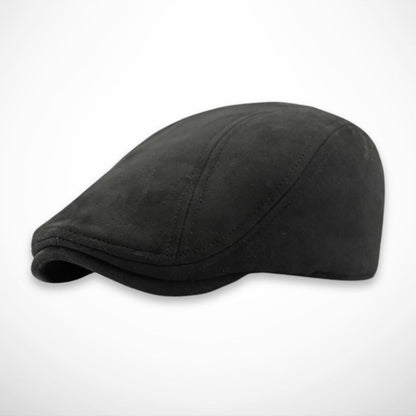 Casquette Leander – casquette plate en suédine au style rétro