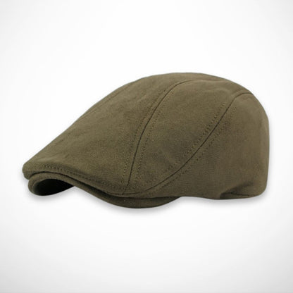 Casquette Leander – casquette plate en suédine au style rétro