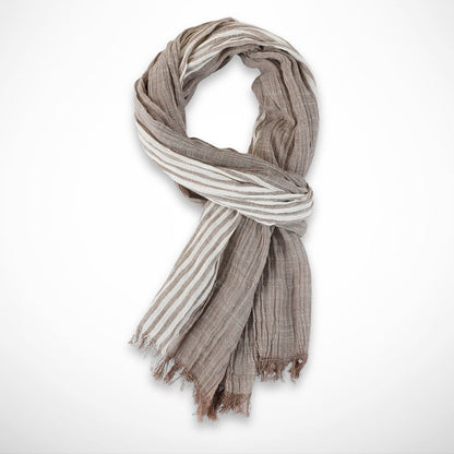 Numa Shawl – lightweight striped viscose shawl for mid-season
