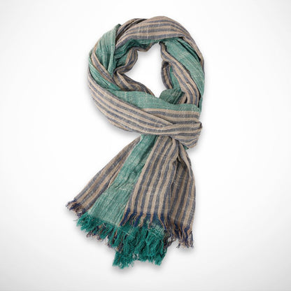 Numa Shawl – lightweight striped viscose shawl for mid-season
